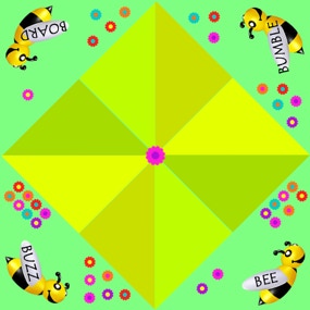 Kids who are too young to play BumbleBoard with the family can sit and color the bee!